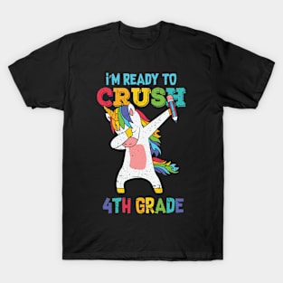 I'm ready to crush 4th Grade Shirt Funny Dabbing Unicorn T-Shirt